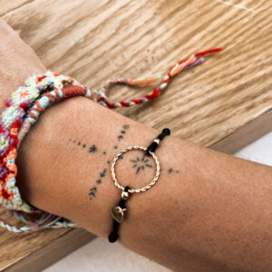 PULSERA CIRCULO NEGRA